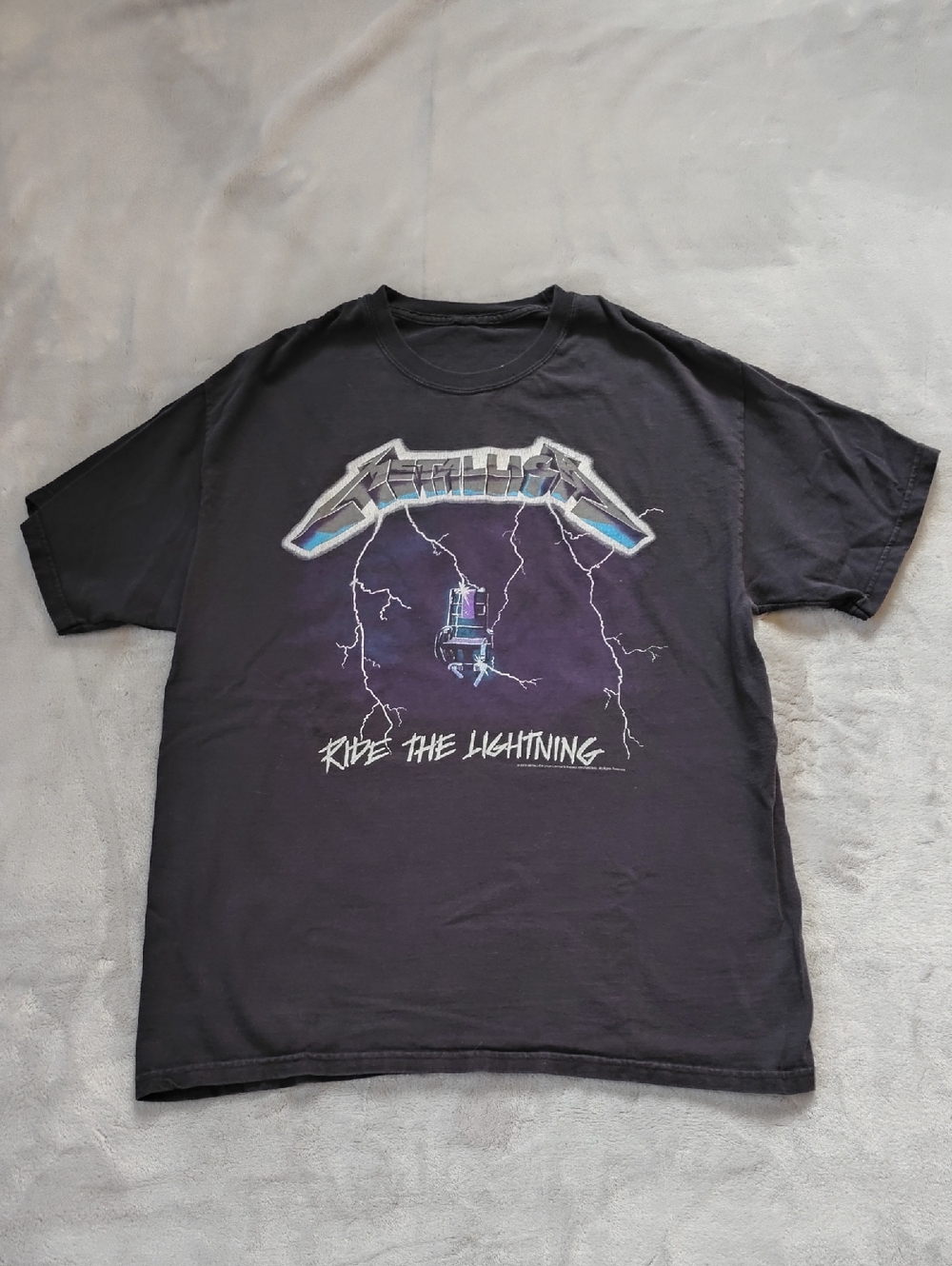 Metallica Black Short Sleeve Ride The Lightning Shirt 2007 Size Small